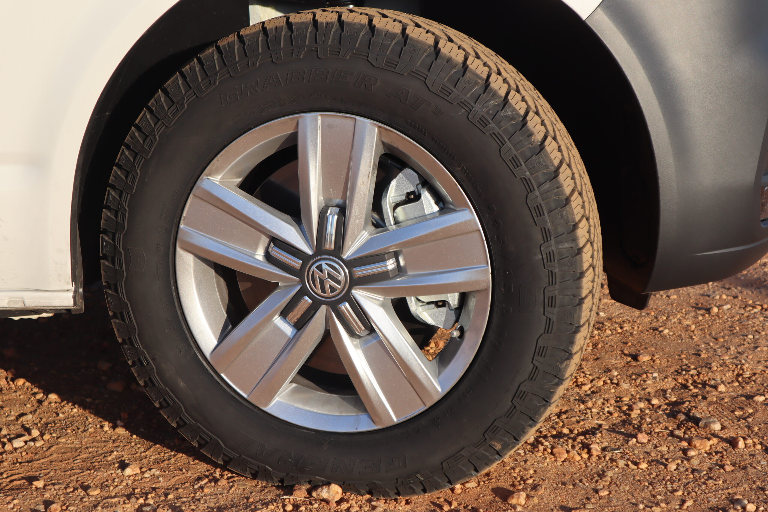 Melbic 4x4 Car Rentals Namibia Volkswagen VW 4Motion LWB Crew Bus Tyre