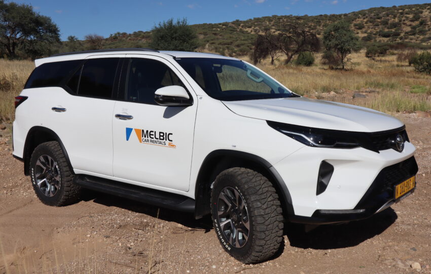 Melbic 4x4 Car Rentals Namibia Toyota Fortuner Angle View