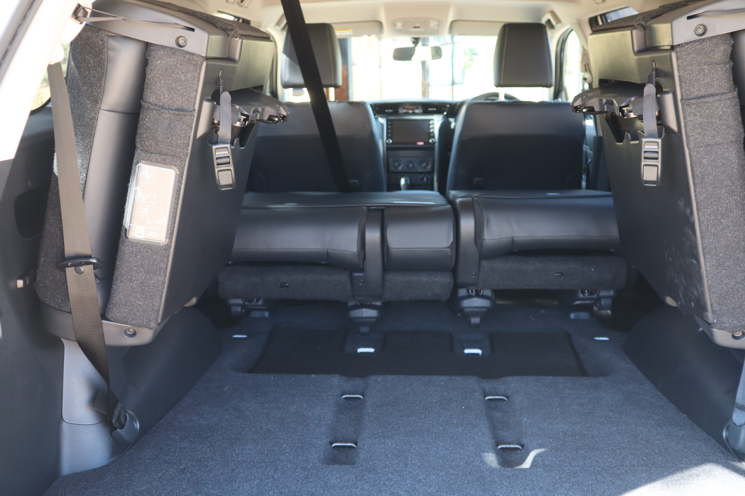 Melbic 4x4 Car Rentals Namibia Toyota Fortuner Trunk with folded up seats