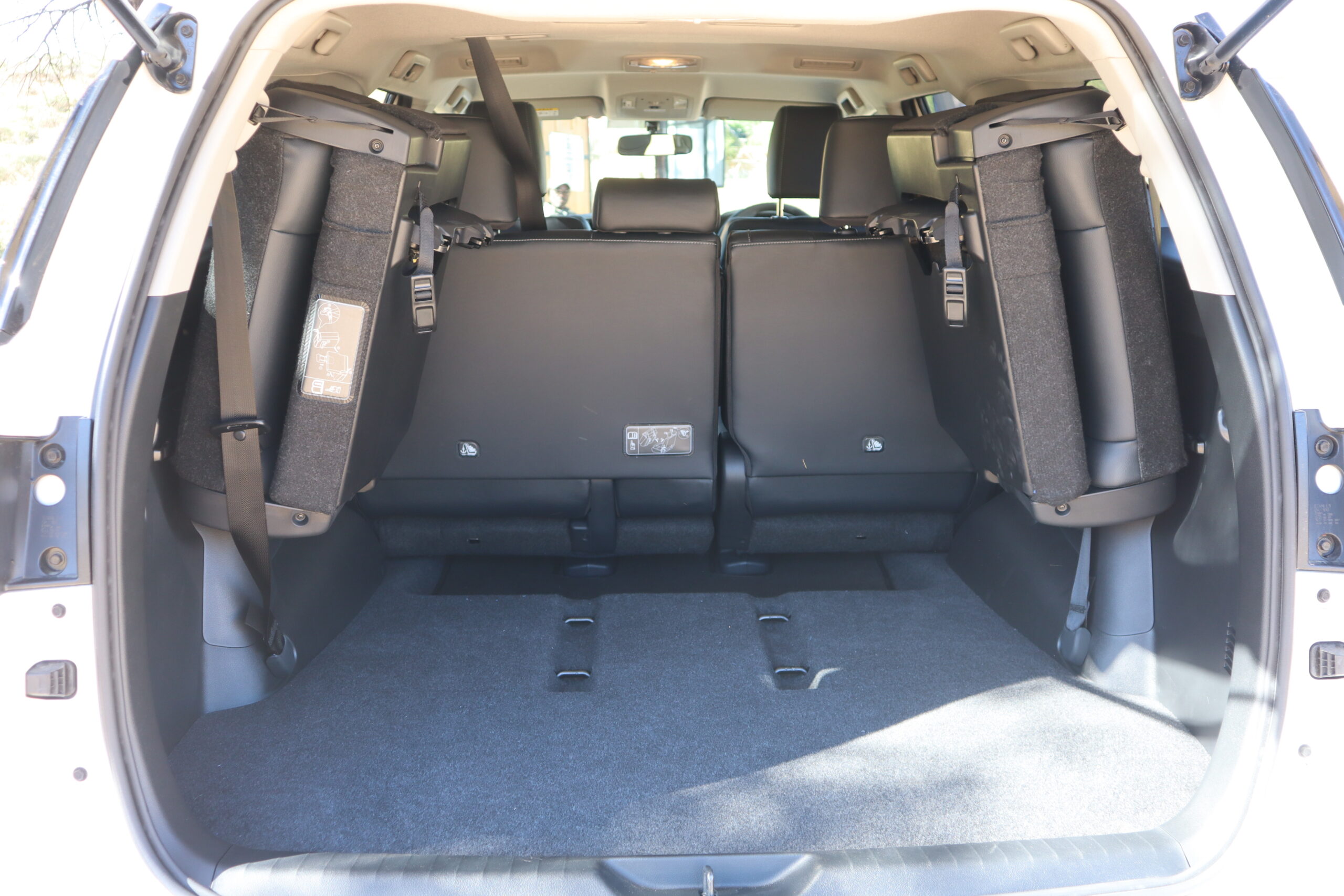 Melbic 4x4 Car Rentals Namibia Toyota Fortuner Trunk with folded up seats