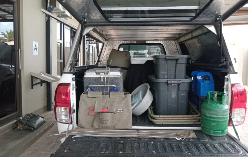 Melbic 4x4 Car Rentals Namibia Toyota Hilux Trunk